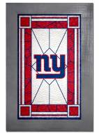 New York Giants Stained Glass with Frame