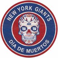 New York Giants Sugar Skull 12" Circle Sign