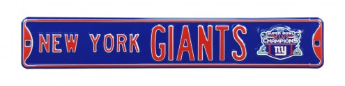 New York Giants Super Bowl XLVI Street Sign
