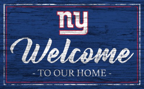 New York Giants Team Color Welcome Sign