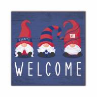 New York Giants Welcome Gnomes 10" x 10" Sign