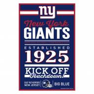 New York Giants Established Wood Sign