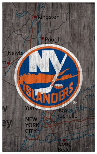 New York Islanders 11&quot; x 19&quot; City Map Sign