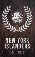 New York Islanders 11" x 19" Laurel Wreath Sign