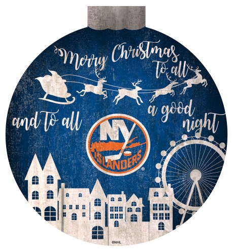 New York Islanders 12&quot; Christmas Village Wall Art