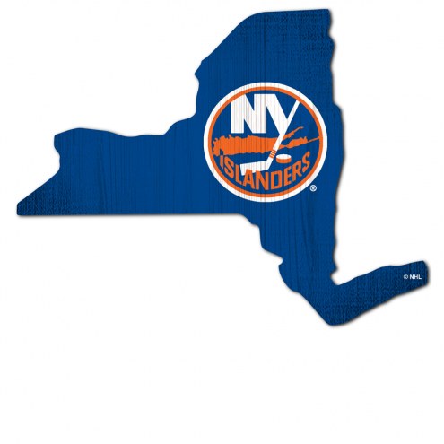 New York Islanders 12&quot; Team Color Logo State Sign