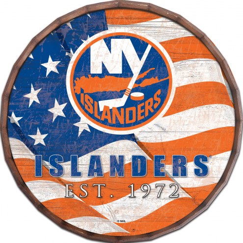 New York Islanders 16&quot; Flag Barrel Top