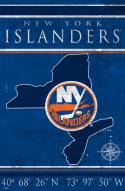 New York Islanders 17" x 26" Coordinates Sign