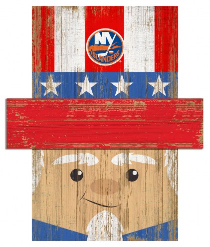 New York Islanders 19&quot; x 16&quot; Patriotic Head