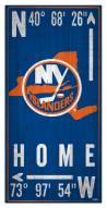 New York Islanders 6" x 12" Coordinates Sign