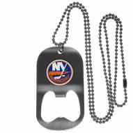 New York Islanders Bottle Opener Tag Necklace