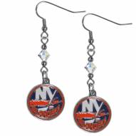 New York Islanders Crystal Dangle Earrings