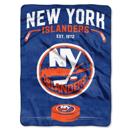 New York Islanders Inspired Plush Raschel Blanket