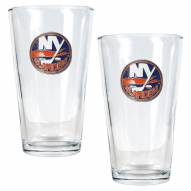 New York Islanders NHL Pint Glass - Set of 2