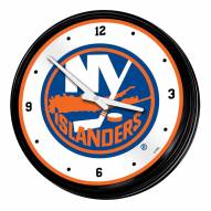 New York Islanders Retro Lighted Wall Clock