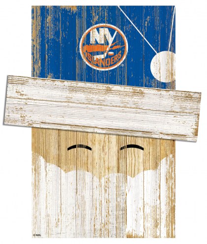 New York Islanders Santa Head Sign