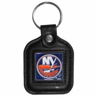 New York Islanders Square Leather Key Chain