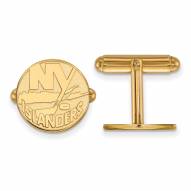 New York Islanders Sterling Silver Gold Plated Cuff Links