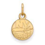 New York Islanders Sterling Silver Gold Plated Extra Small Pendant