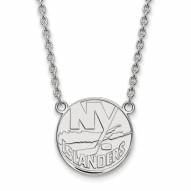 New York Islanders Sterling Silver Large Pendant Necklace