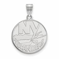 New York Islanders Sterling Silver Large Pendant