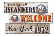 New York Islanders Welcome 3 Plank Sign
