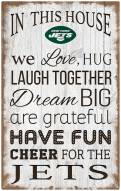 New York Jets 11" x 19" In This House Sign