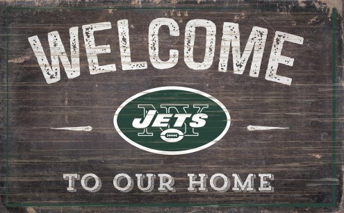 New York Jets 11&quot; x 19&quot; Welcome to Our Home Sign