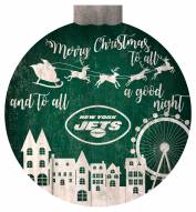 New York Jets 12" Christmas Village Wall Art