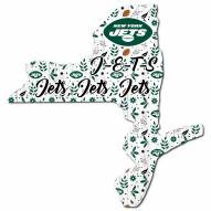 New York Jets 12" Floral State Sign
