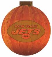 New York Jets 12" Halloween Pumpkin Sign