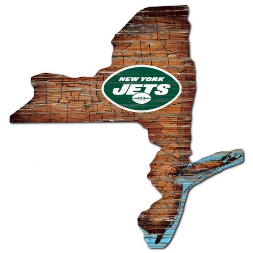 New York Jets 12&quot; Roadmap State Sign
