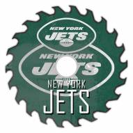 New York Jets 12" Rustic Circular Saw Sign