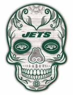New York Jets 12" Sugar Skull Sign
