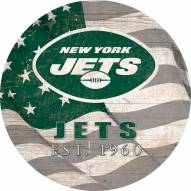 New York Jets 12" Team Color Flag Circle Sign