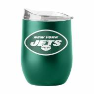 New York Jets 16 oz. Flipside Powder Coat Curved Beverage Glass