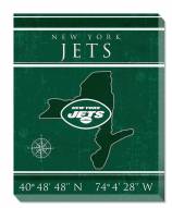 New York Jets 16" x 20" Coordinates Canvas Print
