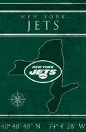 New York Jets 17" x 26" Coordinates Sign