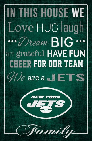 New York Jets 17&quot; x 26&quot; In This House Sign