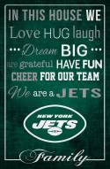 New York Jets 17" x 26" In This House Sign