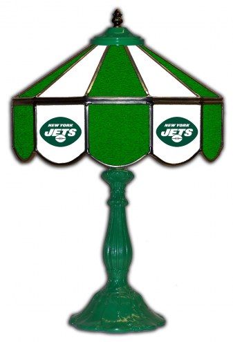 New York Jets 21&quot; Glass Table Lamp