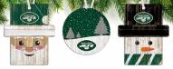 New York Jets 3-Pack Christmas Ornament Set