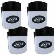 New York Jets 4 Pack Chip Clip Magnet with Bottle Opener