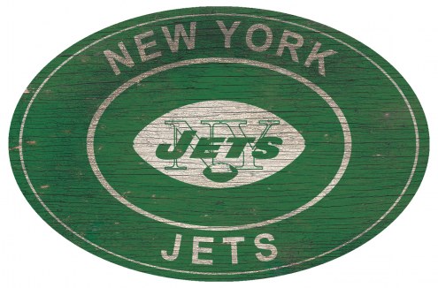 New York Jets 46&quot; Heritage Logo Oval Sign