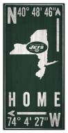 New York Jets 6" x 12" Coordinates Sign