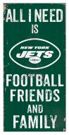 New York Jets 6" x 12" Friends & Family Sign