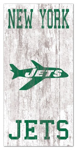 New York Jets 6&quot; x 12&quot; Heritage Logo Sign