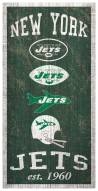 New York Jets 6" x 12" Heritage Sign