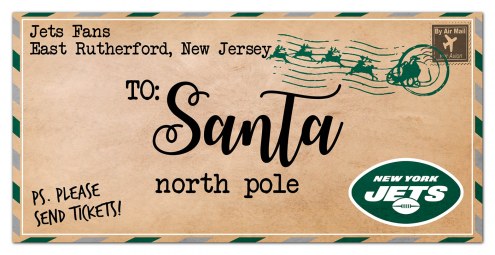 New York Jets 6&quot; x 12&quot; To Santa Sign