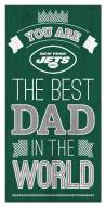 New York Jets Best Dad in the World 6" x 12" Sign